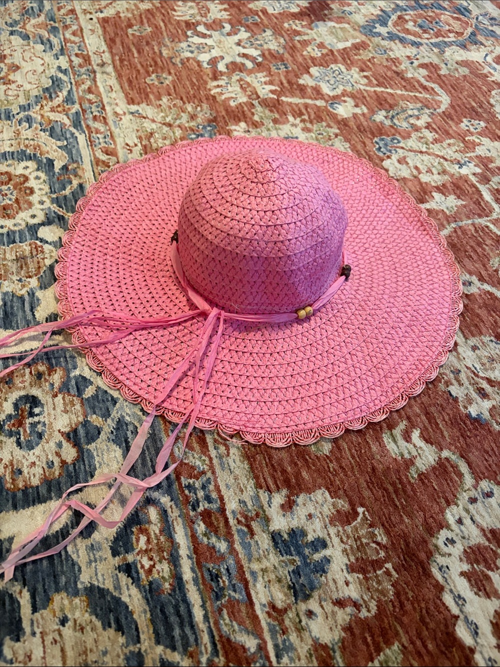 Pink Straw Sun Hat from Bahamas